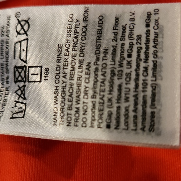 Gap off one shoulder one-piece knit swimsuit orange NEW SU004 - Picture 5 of 10